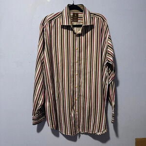 Tailor Byrd size XXL stripe‎ shirt 100%  cotton